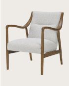 Ambre - Fauteuil en bois massif chêne et en lin