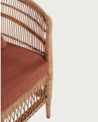 Lusso - Fauteuil de jardin en rotin, coussin amovible