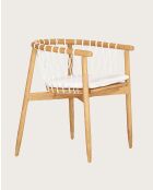 Nala - Chaise en teck massif et cordage blanc