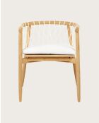 Nala - Chaise en teck massif et cordage blanc