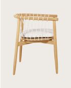 Nala - Chaise en teck massif et cordage blanc