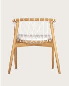 Nala - Chaise en teck massif et cordage blanc