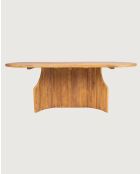 Puzzle - Table de jardin en bois massif de teck recycle