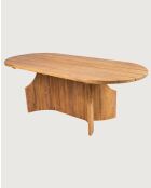 Puzzle - Table de jardin en bois massif de teck recycle