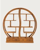 Yin Yang - Bibliothèque en bois massif de teck