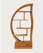 Yin Yang - Bibliothèque en bois massif de teck