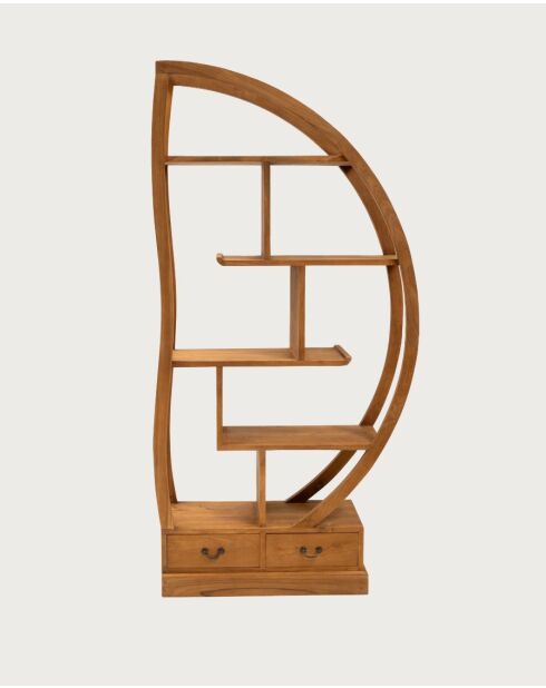 Yin Yang - Bibliothèque en bois massif de teck