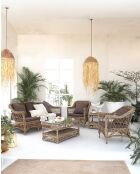 Asri - Salon de jardin en rotin Kubu 4 places