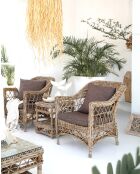 Asri - Salon de jardin en rotin Kubu 4 places