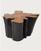 Timberly - Table basse tronc d'arbre massif