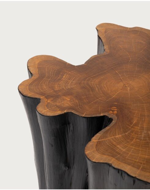 Timberly - Table basse tronc d'arbre massif