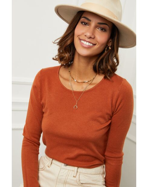 Pull en Cachemire mélangé Juliette rouille