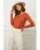 Pull en Cachemire mélangé Juliette rouille