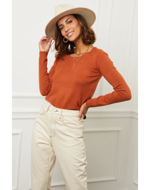 Pull en Cachemire mélangé Juliette rouille