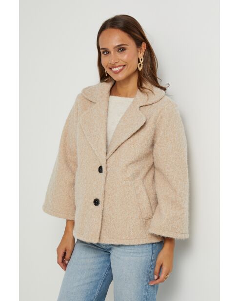 Beige jas Sofie