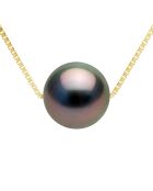 Collier en Vermeil Perle de Culture de Tahiti Ronde 9-10 mm