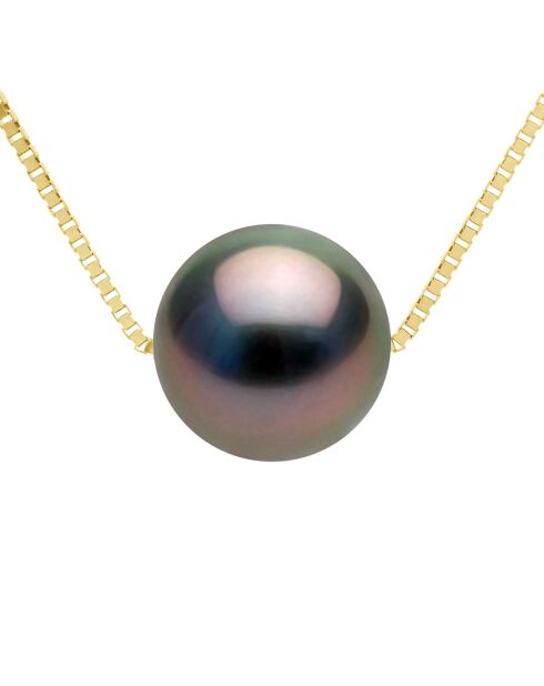 Collier en Vermeil Perle de Culture de Tahiti Ronde 9-10 mm
