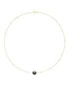 Collier en Vermeil Perle de Culture de Tahiti Ronde 9-10 mm