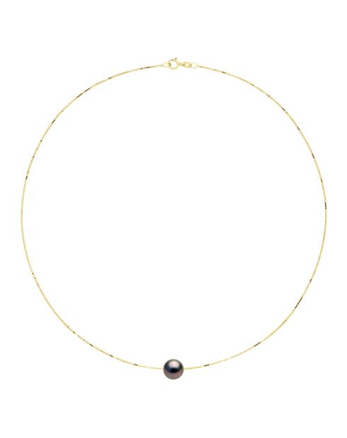 Collier en Vermeil Perle de Culture de Tahiti Ronde 9-10 mm