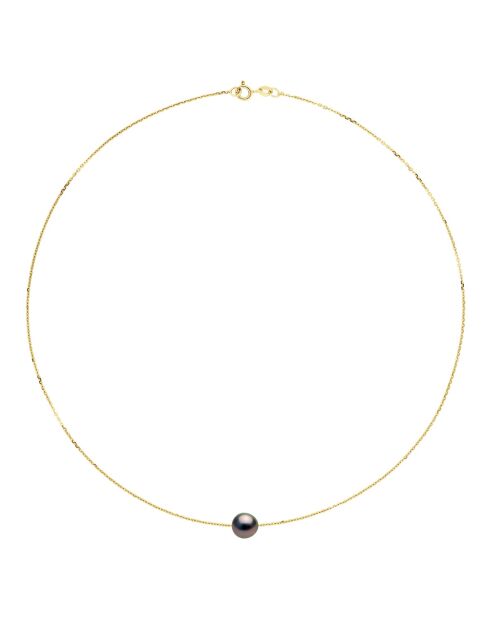 Collier en Vermeil Perle de Culture de Tahiti Ronde 8-9 mm