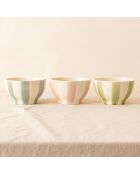 6 Bols Arlequin 70Cl
En Grès Blanc Rayures
Couleurs Assorties