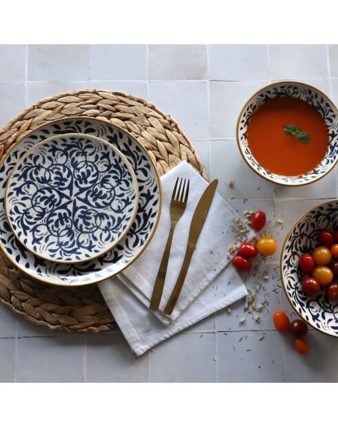 6 Coupelles Héraclée
500Ml En Grès Décor
Bleu