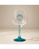 2 Verres À Pied
Cocktail 73Cl En Verre
Transparent Pied Bleu