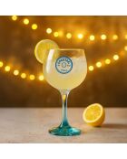 2 Verres À Pied
Cocktail 73Cl En Verre
Transparent Pied Bleu