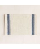 6 Sets De Table
Tissé 45X30Cm En
Pvc Bleu Et Beige