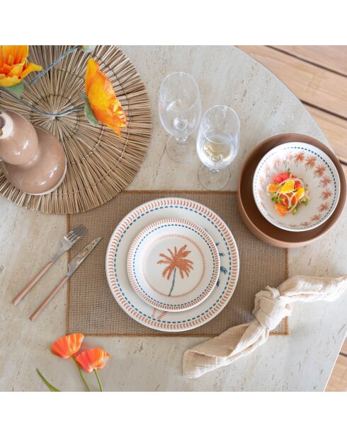 6 Assiettes À
Dessert Tropique 18Cm En
Grès