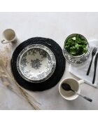 6 Assiettes Creuses
Florali 20.5Cm En Grès
Décor Noir