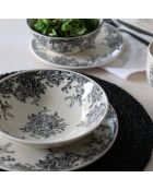 6 Assiettes Creuses
Florali 20.5Cm En Grès
Décor Noir