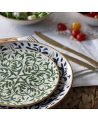 6 Assiettes Desserts
Héraclée 19Cm En Grès
Décor Vert