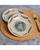 6 soepborden
Sardine 21,5 cm in
Aardewerk