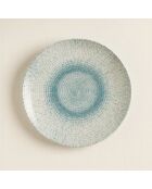6 Assiettes Plates
Aqua 27Cm En Porcelaine
Blanc Et Bleu