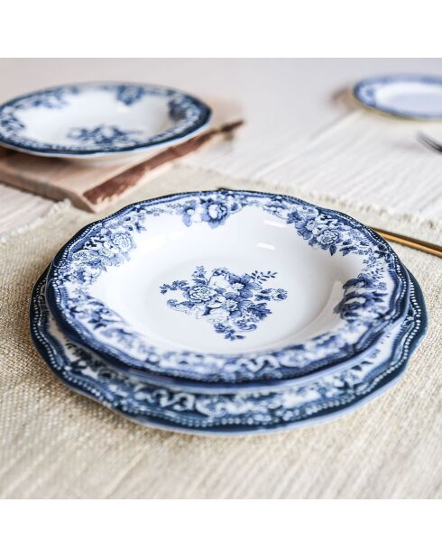 6 Speiseteller
Faustine 26 cm
Aus blauem Porzellan