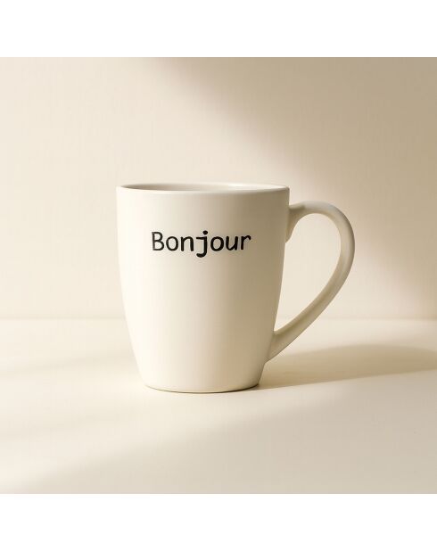 6 Mugs Bonjour 38Cl
En Grès Blanc