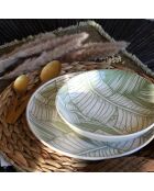 6 Assiettes Creuses
Leaves 20.5Cm
En Grès Vert