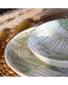 6 Assiettes Creuses
Leaves 20.5Cm
En Grès Vert