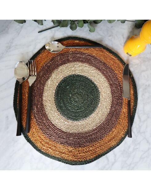 6 Sets De Table Luna
Rond 38Cm En Jonc De Mer
Naturel Et Terracotta