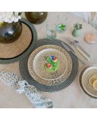 6 Assiettes Plates
Jade 26Cm En Grès Beige
Et Vert