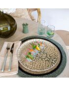 6 Assiettes Plates
Jade 26Cm En Grès Beige
Et Vert