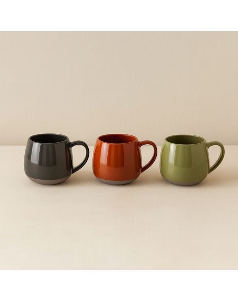 6 Mugs Terra 40Cl En
Grès 3 Couleurs
Assorties