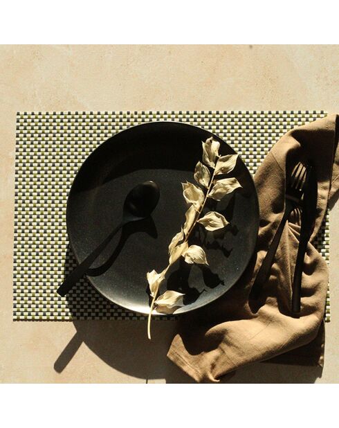 6 Sets De Table
Tissé 45X30Cm En
Pvc Vert