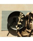 6 Sets De Table
Tissé 45X30Cm En
Pvc Bleu