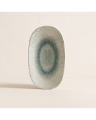 6 Assiettes Ovales
Aqua 23.5X13.5Cm En
Porcelaine Blanc Et Bleu
