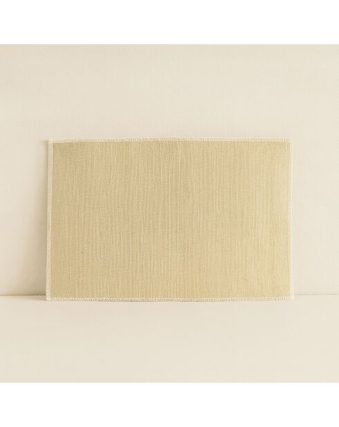 6 Set De Table Ourlet
45X30Cm En Jute Naturel
Avec Contour Blanc