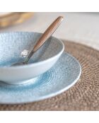 6 Coupelles Aqua
15Cm En Porcelaine Blanc
Et Bleu