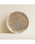 6 Speiseteller
Bernstein, 26 cm, aus Steinzeug
Braun und Beige