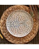 6 Speiseteller
Bernstein, 26 cm, aus Steinzeug
Braun und Beige